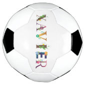 XAVIER Voornaam Elegant geborduurd Voetbal (Gedraaid)