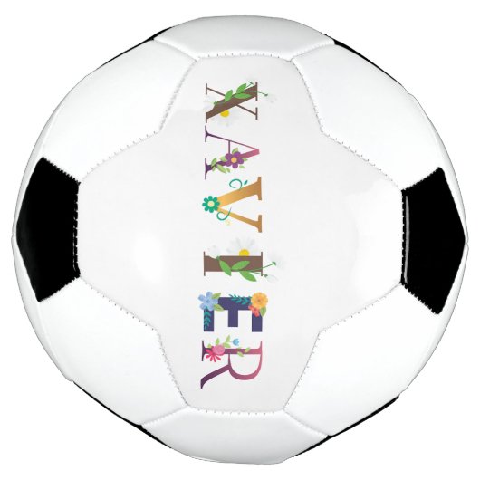 XAVIER Voornaam Elegant geborduurd Voetbal (Gedraaid)