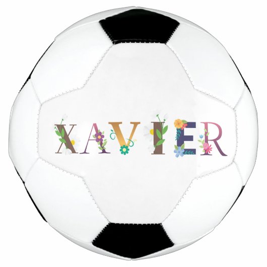 XAVIER Voornaam Elegant geborduurd Voetbal (Voorkant)