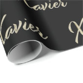 Xavier Vorname Name edles Geschenkpapier Papier (Rol Hoek)