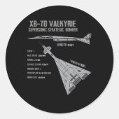 XB-70 Valkyrie Ronde Sticker (Voorkant)
