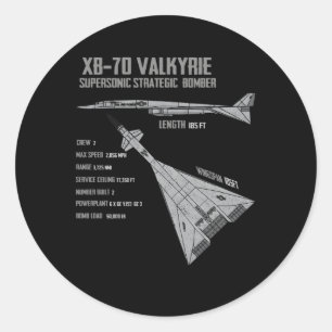 XB-70 Valkyrie Ronde Sticker