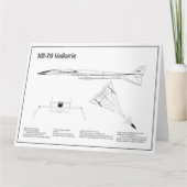 XB-70 Valkyrie - Vliegtuigblauwdruk Plannen BD Bedankkaart (Voorkant)