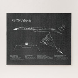 XB-70 Valkyrie - Vliegtuigblauwdruk Plannen PD Legpuzzel