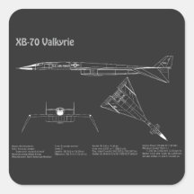XB-70 Valkyrie - Vliegtuigblauwdruk Plannen PD