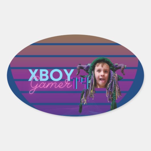 XBoyGamer-Sticker Ovale Sticker (Voorkant)
