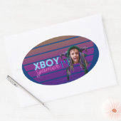 XBoyGamer-Sticker Ovale Sticker (Envelop)