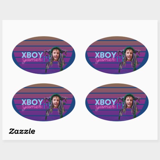XBoyGamer-Sticker Ovale Sticker (Vel)