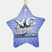 XC BORN AAN RUN CROSS LAND LOGO KERAMISCH ORNAMENT (Links)