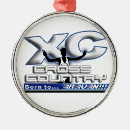 XC BORN AAN RUN CROSS LAND LOGO METALEN ORNAMENT