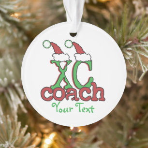 XC Cross-country Coach-kerstfeestdag aanpassen Ornament