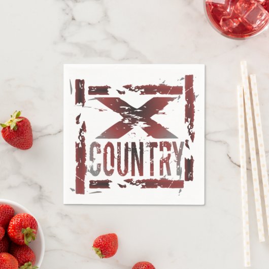 XC Cross-country Runner Paper Napkins Servetten (Insitu)