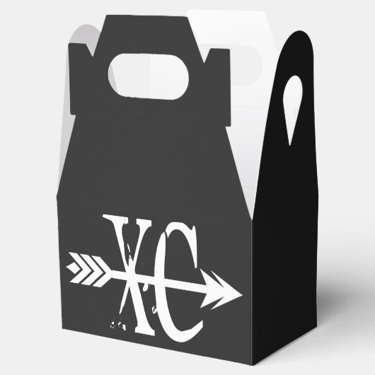 XC Cross Country Running Favor Box Bedankdoosjes (Geopend)