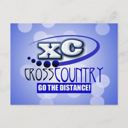 XC KROSS LAND GAAT DE AFSTAND BRIEFKAART (Voorkant)