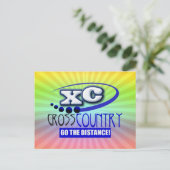 XC KROSS LAND GAAT DE AFSTAND BRIEFKAART (Staand voorkant)