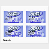 XC KROSS LAND GAAT DE AFSTAND RECHTHOEKIGE STICKER (Vel)