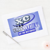 XC KROSS LAND GAAT DE AFSTAND RECHTHOEKIGE STICKER (Envelop)