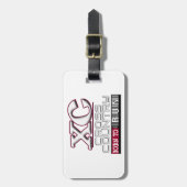 XC KROSS LAND MOTTO GEBOREN OP RUN MAROON BAGAGELABEL (Voorkant verticaal)