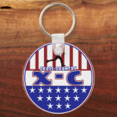 XC KROSS LAND PATRIOTISCHE KLEUREN VAN DE VS SLEUTELHANGER (Voorkant)