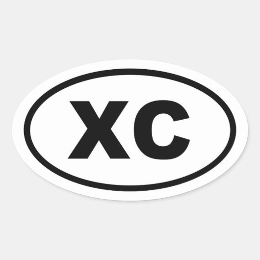 XC Land Ovale Sticker (Voorkant)