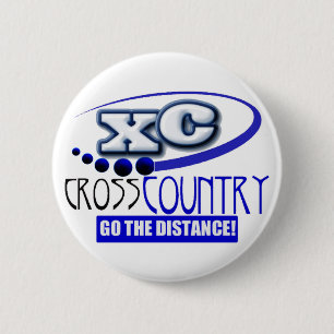 XC MOTTO - Ga de Afstand - KRUISLAND Ronde Button 5,7 Cm