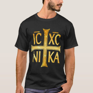 XC NIKA Christogram Cross Orthodox Christian Ta T-shirt