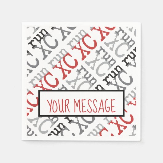 XC run - Cross-country Running Paper Napkins Servet (Voorkant)