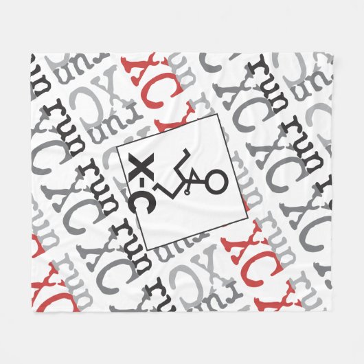 XC run - land overschrijdend Fleece Deken (Voorkant (Horizontaal))