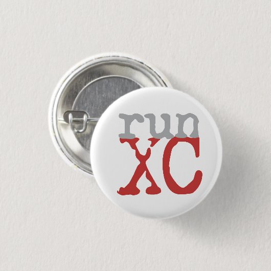 XC run - land overschrijdend Ronde Button 3,2 Cm (Voorkant /achterkant)