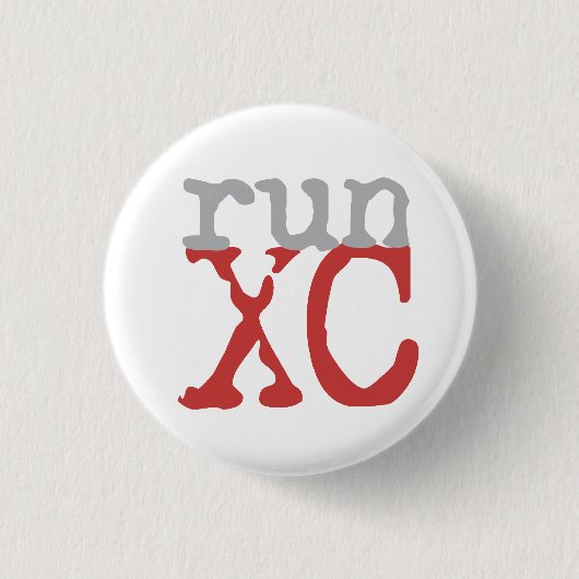XC run - land overschrijdend Ronde Button 3,2 Cm (Voorkant)