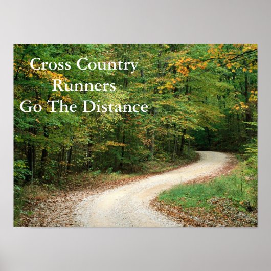 XC-RUNNERS GAAN HET AFSTAND Poster 16 x 12 inch (Voorkant)
