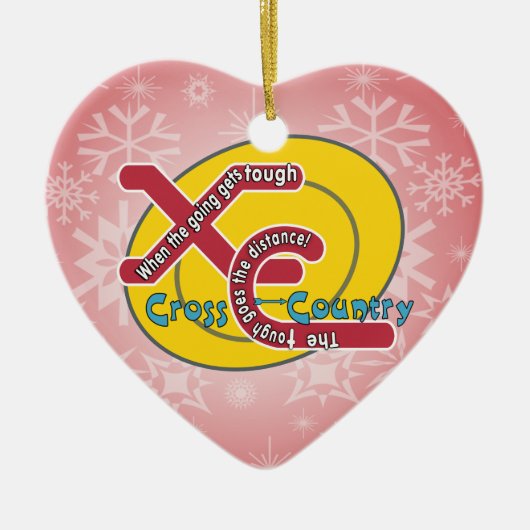 XC TOUGH MOTTO - KRUISLAND KERAMISCH ORNAMENT (Voorkant)