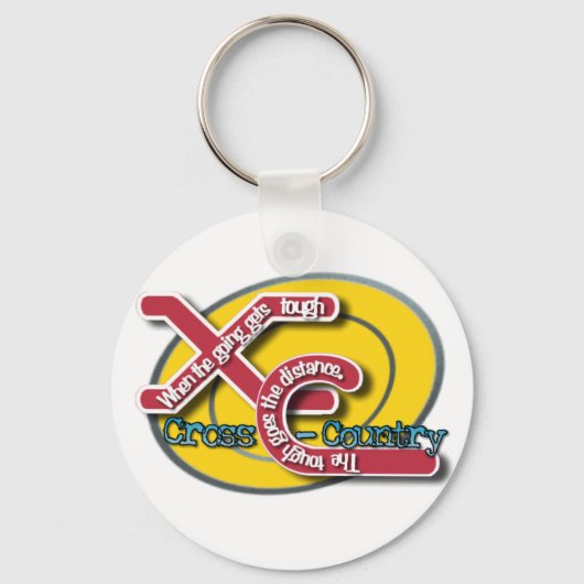 XC TOUGH MOTTO - KRUISLAND SLEUTELHANGER (Voorkant)