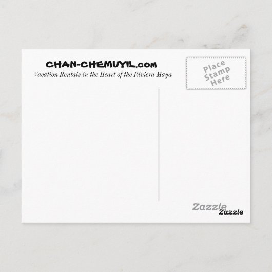 Xcacel Beach Briefkaart (Achterkant)