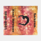 Xcel Bronze Girls Gymnastics Custom Blanket Fleece Deken (Voorkant (Horizontaal))