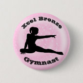 Xcel Bronze Gymnast - Girls Gymnastics Button (Voorkant)