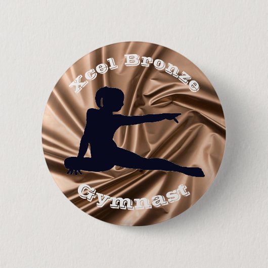 Xcel Bronze Gymnast - Girls Gymnastics Button (Voorkant)