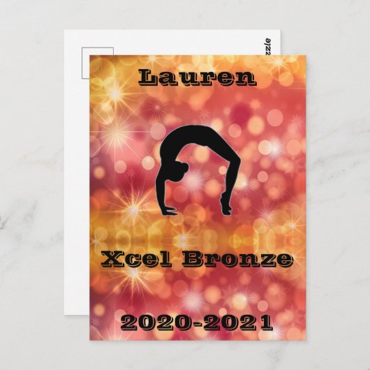 Xcel Bronze Gymnastiek Briefkaart (Voorkant / Achterkant)