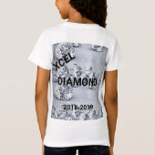 Xcel Diamond Girls Gymnastiek gepersonaliseerd T-s T-shirt (Achterkant)