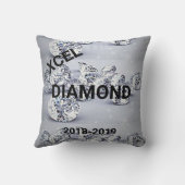 Xcel Diamond Meisjes Gepersonaliseerde Gymnastiek  Kussen (Achterkant)