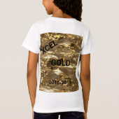 Xcel Gold Girls Gymnastiek T-shirt gepersonaliseer (Achterkant)