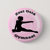 Xcel Gold Gymnast - Girls Gymnastics Button (Voorkant)