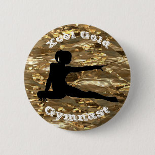 Xcel Gold Gymnast - Girls Gymnastics Button