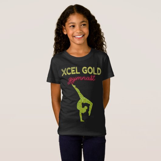 Xcel Gold Gymnastics T-Shirt (Voorkant volledig)