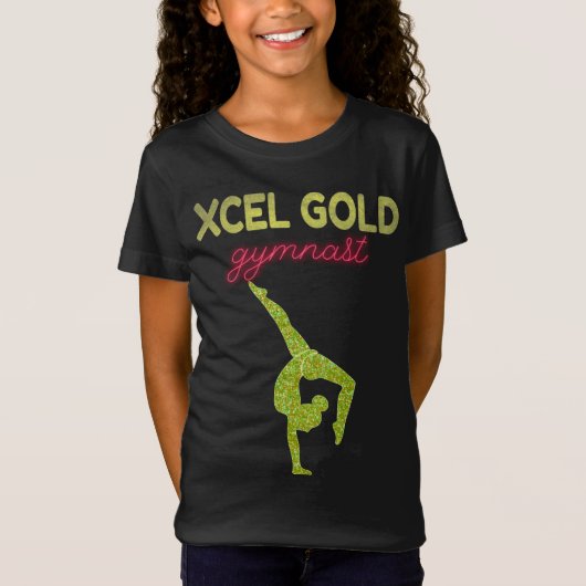 Xcel Gold Gymnastics T-Shirt (Voorkant)