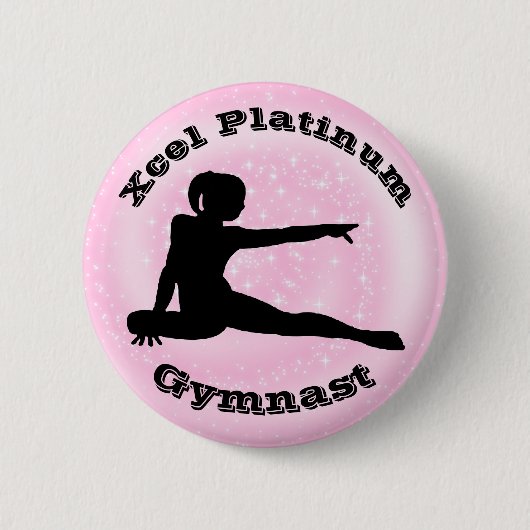 Xcel Platinum Gymnast - Meisjes Gymnastiek Button (Voorkant)