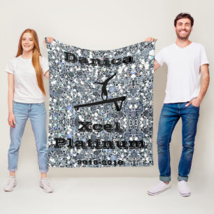 Xcel Platinum Gymnastics - Aangepaste flessenbak Fleece Deken