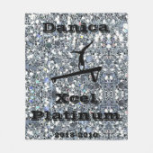 Xcel Platinum Gymnastics - Aangepaste flessenbak Fleece Deken (Voorkant)