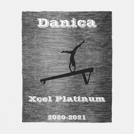Xcel Platinum Gymnastics - Aangepaste flessenbak Fleece Deken (Voorkant)