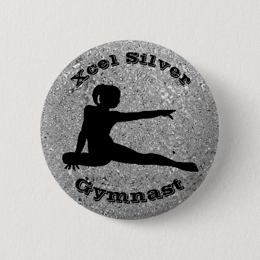 Xcel Silver Gymnast - Girls Gymnastics Button (Voorkant)